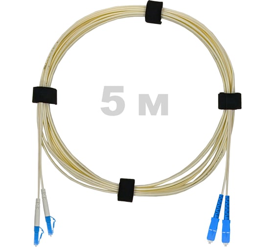 Патч-корд оптический Enginova LC/UPC-SC/UPC SM (G657.A1) 2mm DX LSZH 5 м ENG-PC2.0-DX-LCU-SCU-657A1-5M