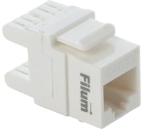 Модуль Keystone RJ45 UTP FL-KJ-U5E-WT-180 Cat 5e, Dual IDC (110/KRONE), 180 градусов, белый Filum 00-01209885