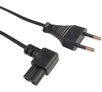 Кабель питания Filum CEE 7/16 - С7 угловая, 2х0.5, 220В, 2.5A, чёрный, 3м 00-01115459