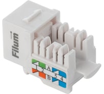 Модуль Keystone RJ45 UTP FL-KJ-U6A-WT-90 Cat 6A, Dual IDC (110/KRONE), 90 градусов, белый Filum 00-01209889