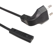 Кабель питания Filum CEE 7/16 угловая -С13, 2х0.5, 220В, 2.5A, чёрный, 3м 00-01115458