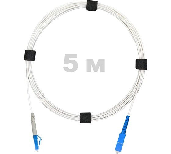 Патч-корд оптический Enginova LC/UPC-SC/UPC SM (G657.A1) 3mm SX LSZH 5 м ENG-PC-SX-LCU-SCU-657A1-5M