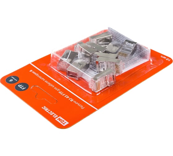 Разъем RJ-45 TDM FTP для кабеля категории 6, 8P8C, в блистере 10 штук SQ0561-0007