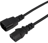 Шнур сетевой REXANTIEC 320 C13 – IEC 320 C14 3x1 мм2, 10A, длина 0,6м 04-2726