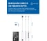 Сетевая карта 5bites USB2.0, RJ45, 100 мегабит, 3х портовый USB разветвитель, белый, 10см UA2-45-06WH 3