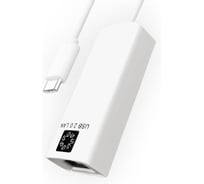 Сетевая карта 5bites USB3.1 TYPE-C, RJ45, 100 мегабит, белый, 10см UA3C-45-08WH