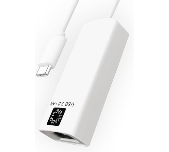 Сетевая карта 5bites USB3.1 TYPE-C, RJ45, 100 мегабит, белый, 10см UA3C-45-08WH
