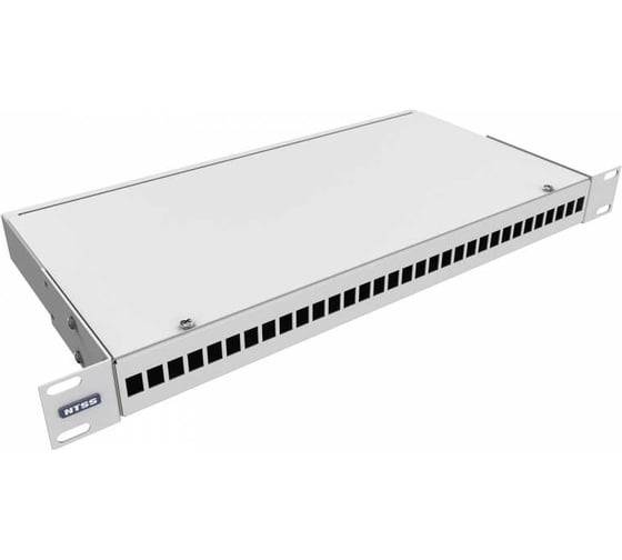 Кросс оптический NTSS 19'' укомплектованный 1U, 32 порта SC/UPC, 50/125 мкм (сплошная панель, сплайс-кассета, пигтейлы, КДЗС, адаптеры) серый RAL 7035 NTSS-RFOB-1U-32-SC/U-50-SP1.5G0AY