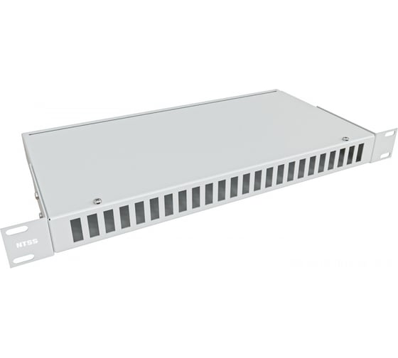 Кросс оптический NTSS 19'' укомплектованный 1U, 24 порта SC/UPC duplex, 50/125 мкм ОМ3 (сплошная панель, сплайс-кассета 2шт, пигтейлы, КДЗС, адаптеры) серый RAL 7035 NTSS-RFOB-1U-24-2SC/U-503-SP1.5G0AY