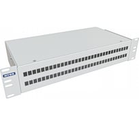 Кросс оптический NTSS 19'' укомплектованный 2U, 64 порта LC/UPC duplex, 50/125 мкм ОМ4 (сплошная панель, сплайс-кассета 4шт, пигтейлы, КДЗС, адаптеры) серый RAL 7035 NTSS-RFOB-2U-64-2LC/U-504-SP1.5G0AY