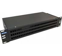 Кросс оптический NTSS 19'' укомплектованный 2U, 96 портов SC/UPC, 50/125 мкм (сплошная панель, сплайс-кассета 3шт, пигтейлы, КДЗС, адаптеры) черный RAL 9005 NTSS-RFOB-2U-96-SC/U-50-SP1.5G0AY-BL