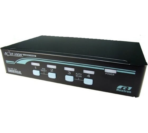 Переключатель REXTRON VGA KVM стоечный 19 USB1 в 2 или PS/21 в 3, USB, 4 порта, UCNV104DCRB 1