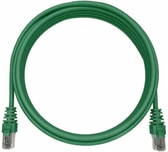 Патч-корд NTSS 2хRJ45/8P8C, T568B UTP 6 кат. литой 3 метра, LSZH, зеленый шт NTSS-PC-UTP-RJ45-6-3.0-LSZH-GN