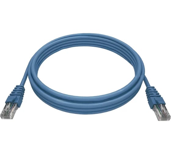 Патч-корд NTSS RJ45/8P8C, T568B UTP 6 кат. литой, 2 метра, LSZH, синий шт NTSS-PC-UTP-RJ45-6-2.0-LSZH-BU