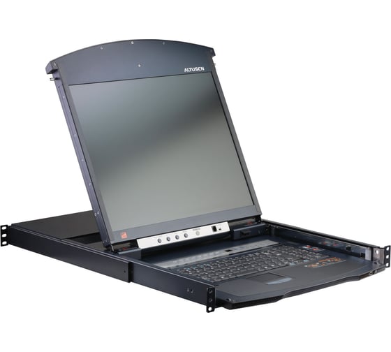 Переключатель KVM KL1516AIN-AXA-RG switch, 1 local user PS2/USB/VGA конс.LCD 19"+32 IP user=>16 cpu/порт/port (PS2/USB/Sun+VGA)/RS232, без модуле ATEN 00-00526394