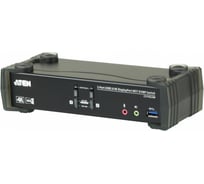 Переключатель KVM CS1922M-AT-G 2-портовый, USB 3.0, DisplayPort, с поддержкой 4K и MST, кабели в комплекте ATEN 00-00761698