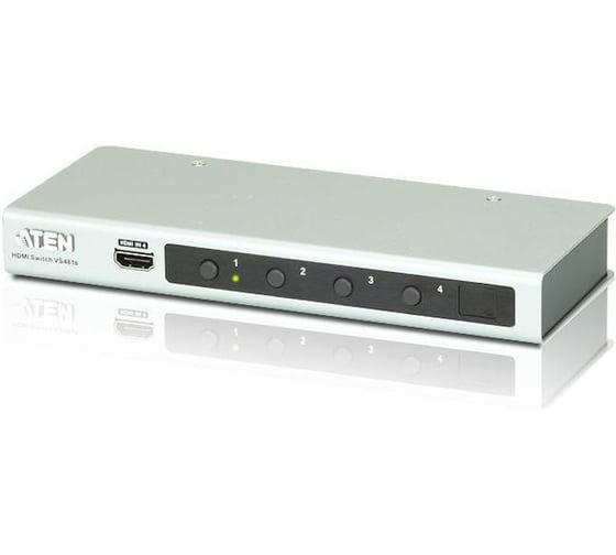 Переключатель KVM VS481B-AT-G switch, HDMI, 4>1/4x1 телевизор/панель/port/монитор/проектор, (до 4Kx2K 4096x2160/3840x2160;480P/720P/1080i/1080P;п ATEN 00-00526436
