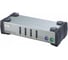 Переключатель KVM CS84AC-AT KVM, 1 user PS2+VGA => 4 cpu PS2+VGA, со шнурами PS2 2х1.2+2х1.8м., 1920x1440, настол., исп.стандарт.шнуры, без OSD ATEN 00-00089548 1