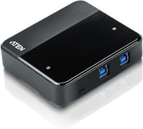 Переключатель KVM ATEN switch, USB, 2 4 устройства/порта/port+клавитаура+мышь, 4 USB A Female/2 B Female, со шнурами A-B 2х1.2м. для подкл US234-AT