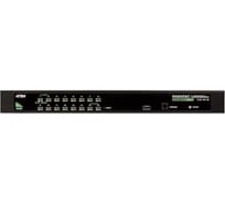 Переключатель KVM ATEN, 1 user PS2/USB+VGA = 16 cpu PS2/USB+VGA, со шнуром для подключ. консоли PS2/USB 0.27м., 2048x1536, 1U 19, исп.спе CS1316-AT-G