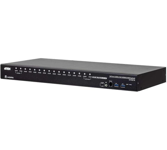 Переключатель KVM CS18216-AT-G Switch, KVM+Audio+USB 3.1 Gen1, 1>16 блоков/портов/port USB, компл.шнур.:HDMI;USB;AUDIO 2х1.8м., (макс.разр.4096x2 ATEN 00-00875513