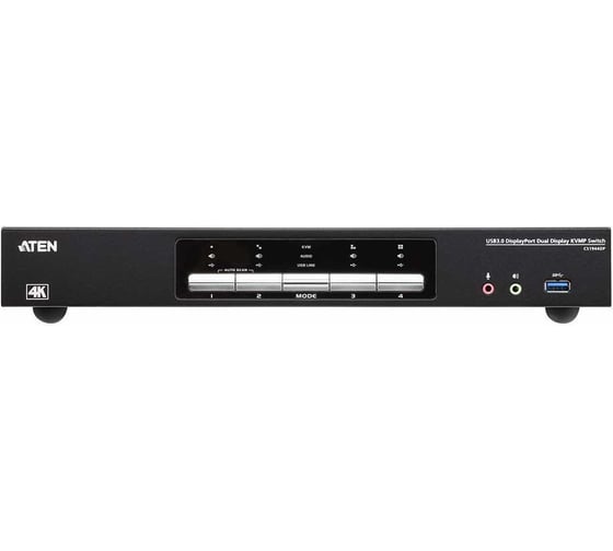 Переключатель KVM CS1944DP-AT-G 4-портовый, USB 3.0, DisplayPort, с поддержкой 4K ATEN 00-00761701