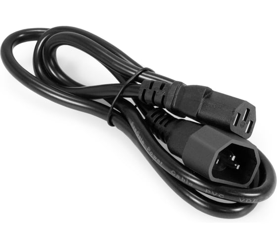 Кабель питания ExeGate Power EC-1P C13- C14, VDE-250V-3 1.0mm2, медь, черный, 16A, 1м 297749