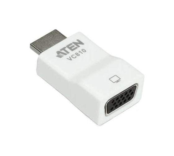 Конвертер ATEN HDMI= VGA, HDMI HD-DB15, Male-Female, без БП, (1920x1200 ;1080p) VC810-AT