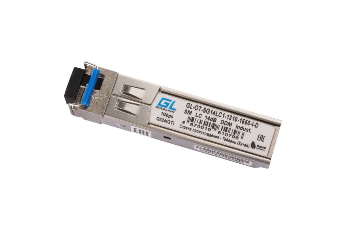 Промышленный модуль SFP GIGALINK WDM, 1Гбит/c, одно волокно GL-OT ...