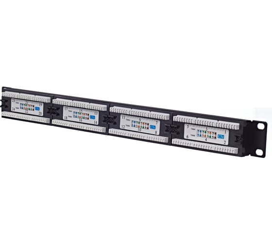 Патч-панель W&T 19", 24 порта RJ-45 WT-2029A-KR-24 ports