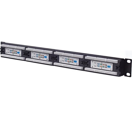 ПАТЧ-ПАНЕЛЬ W&T 19", 24 ПОРТА RJ-45, КАТ.5E, KRONE IDC WT-2178A-KR