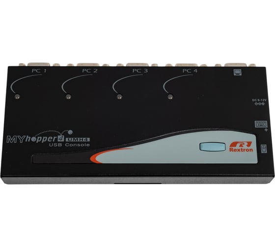 KVM переключатель на 4 устройства REXTRON VGA, консоль USB, подключение USB и PS/2 Soho UMH-4 1
