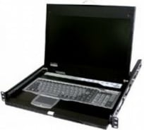 Комплект REXTRON из LCD консоли и КВМ модуля, с диагональю 17 и 8 портовым VGA КВМ HUSE-108DZ