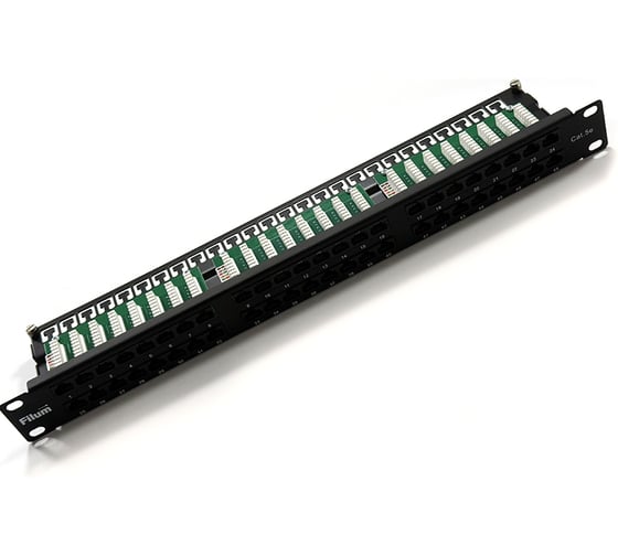 Патч-панель Filum 19 HD, 1U, Cat 5e, 48 портов RJ45 (8p8c), неэкранированная, Dual IDC (110/KRONE) FL-PP-5E48U1