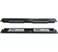 Патч-панель W&T 19", 16 портов RJ-45, 5E WT-2064-16P