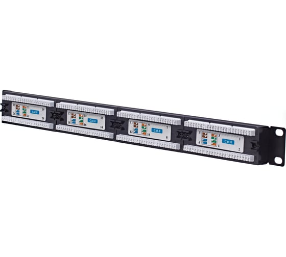 Патч-панель W&T 19 дюймов, 24 порта RJ-45 WT-2178C-KR-CAT.6