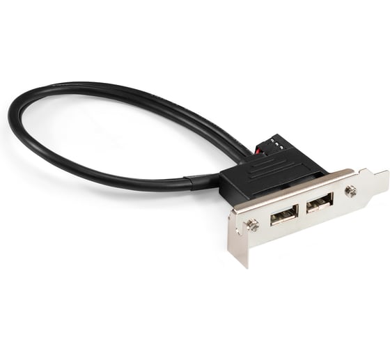 Планка портов в корпус ExeGate 2xUSB2.0 BrctUSB2-2A-LP USB 2.0 9pin IDC 9pin F-2x USB 2.0 Af, кабель 20см, Low Profile 298293