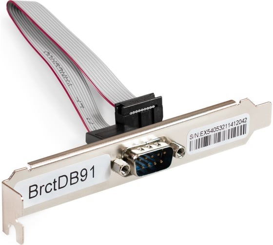 Планка портов в корпус ExeGate 1x COM BrctDB91 Com 10-pin F RS232 DB9 Male, кабель 20см 298291