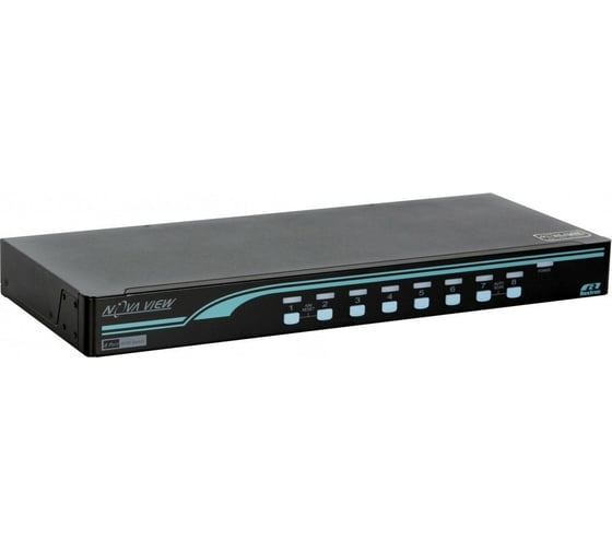 KVM переключатель REXTRON стоечный 19 8 портовый, VGA + USB, поддержка аудио, кабель UCANV108QDCRB 1