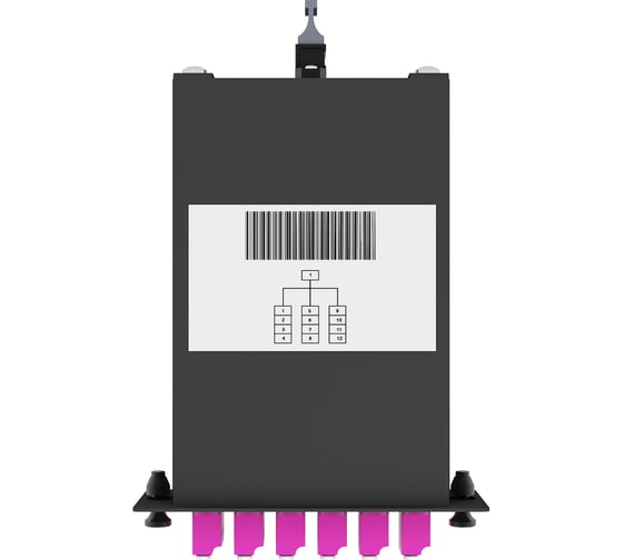Кассета кроссовая NTSS 1 разъем 8MPO/UPC (male) 50/125 OМ4, на 8 LC/UPС (4 DLC/UPC), полярность U, черный NTSS-C-ST-504-1x8MPO(m)/U-8xLC/U-U-BL