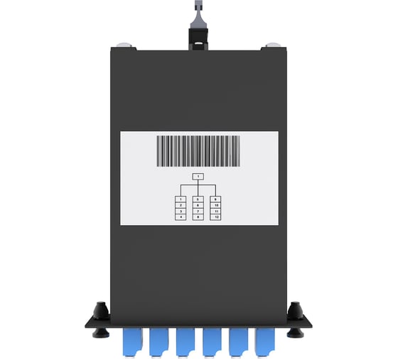 Кассета кроссовая NTSS 1 разъем 8MPO/АPC (male) 9/125, на 8 LC/UPС (4 DLC/UPC), полярность U, черный NTSS-C-ST-9-1x8MPO(m)/A-8xLC/U-U-BL