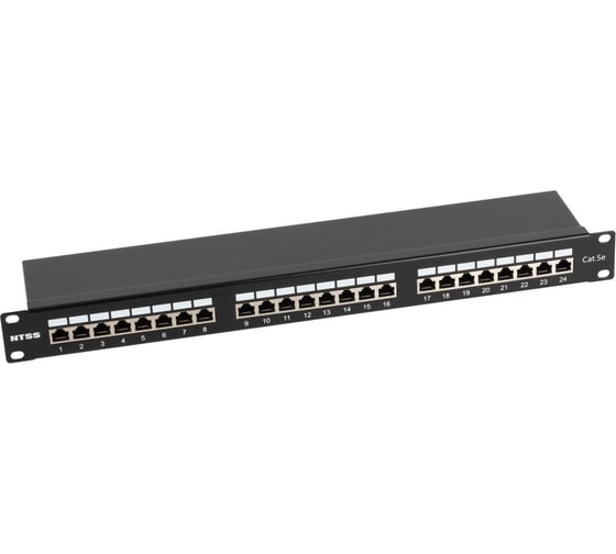 Патч-панель NTSS 24 FTP порта RJ45, cat.5е, 1U, Krone IDC NTSS-PP-1U-24-FTP-RJ45-5e-K