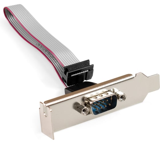 Планка портов в корпус ExeGate 1x COM BrctDB91-LP Com 10-pin F -- RS232 DB9 Male, кабель 20см, Low Profile 298290