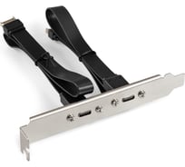 Планка портов в корпус ExeGate 2x Type-C SuperSpeed+ 10Gbps BrctUSB32E-2C USB3.2 Gen2 2xType-E 20Pin Male -- 2xType-C USB 3.2 Gen 2, SuperSpeed+ скорость до 298297
