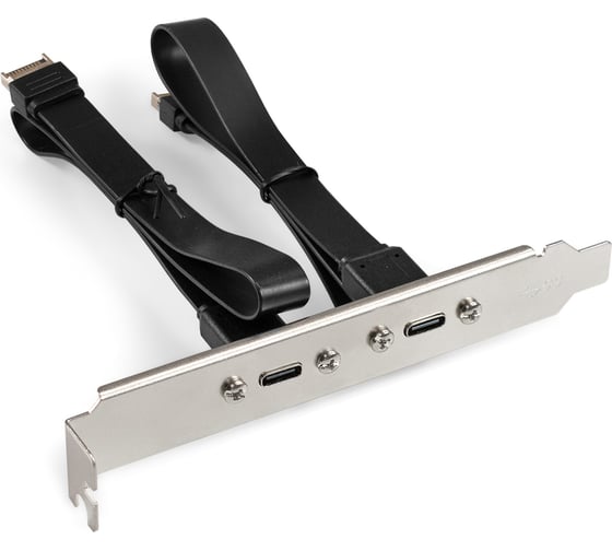 Планка портов в корпус ExeGate 2x Type-C SuperSpeed+ 10Gbps BrctUSB32E-2C USB3.2 Gen2 2xType-E 20Pin Male -- 2xType-C USB 3.2 Gen 2, SuperSpeed+ скорость до 298297