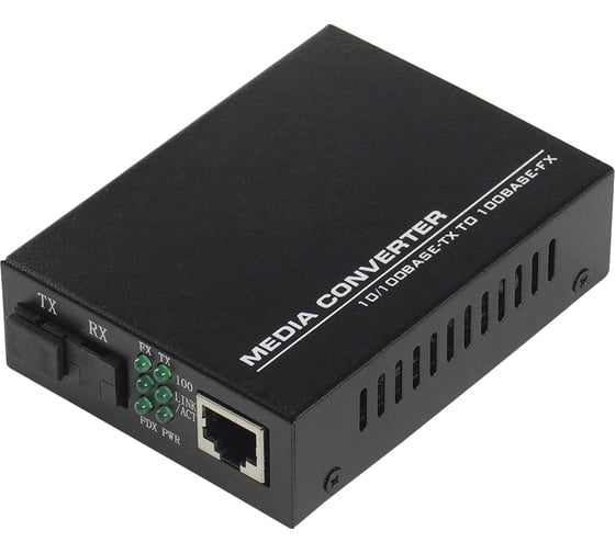 Медиаконвертер NTSS WDM с RJ45 портом 10/100Base-T и 10/100Base-FX с разъемом SC, рабочая длина волны (передача/прием) 1550/1310 нм, SM, дальность до 20 км, DC 5В 2Aшт NTSS-120B