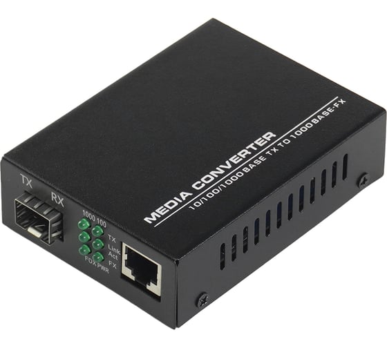 Медиаконвертер NTSS с RJ45 портом 10/100/1000Base-TX/1000Base-FX, без SFP модуля, расстояние передачи до 3,20,40,60,80,120,160,200 км, DC 5В 2Ашт NTSS-1000-SFP