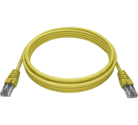Патч-корд NTSS RJ45/8P8C, T568B UTP 6 кат. литой, 25 метров, LSZH, желтый, шт NTSS-PC-UTP-RJ45-6-25.0-LSZH-YL