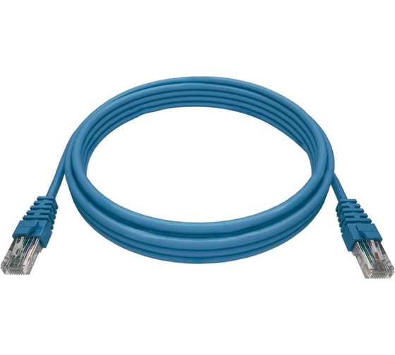 Патч-корд NTSS RJ45/8P8C, T568B UTP 6 кат. литой, 10 метров, LSZH, синий, шт NTSS-PC-UTP-RJ45-6-10.0-LSZH-BU