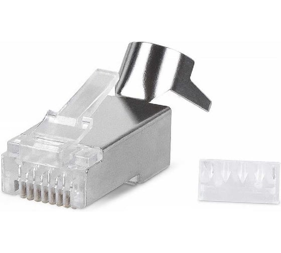 Коннектор Filum FL-PG-SH6-WIB Cat 6, STP, RJ45(8p8c), со вставкой, 50мкд, универсальный, для одножильного и многожильного кабеля, 100 шт, 00-01293270